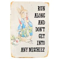 See more information about the Peter Rabbit Sign Metal Wall Mounted - 41cm