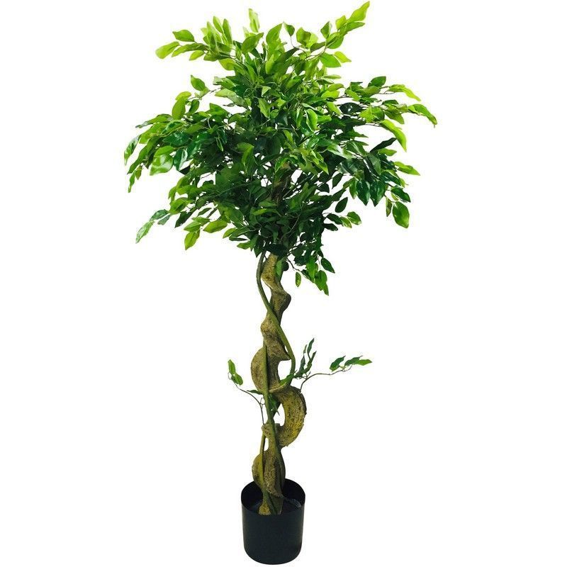 Twisted Trunk Ficus Tree Artificial Plant Green - 137cm