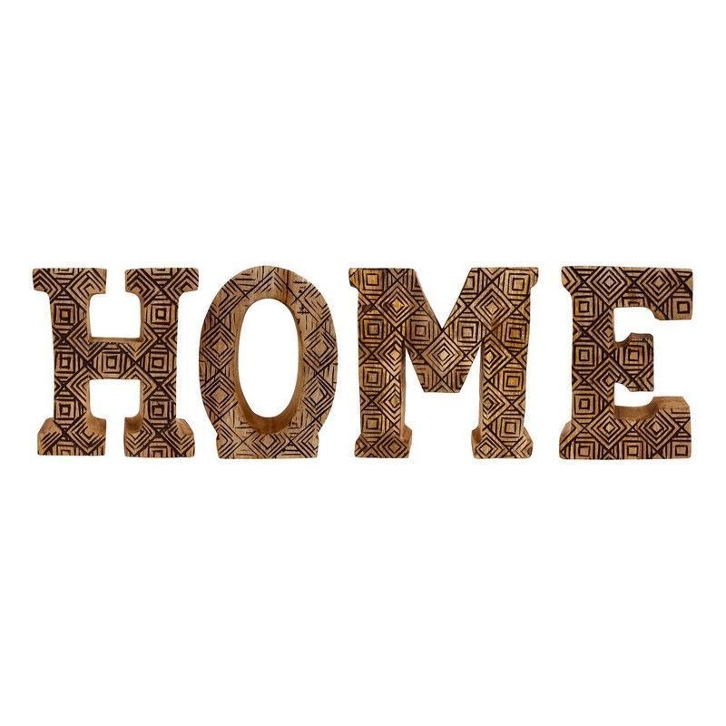 Home Letters Wood with Geometric Pattern - 189cm