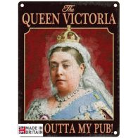 See more information about the Queen Victoria Pub Sign Metal Wall Mounted - 45cm