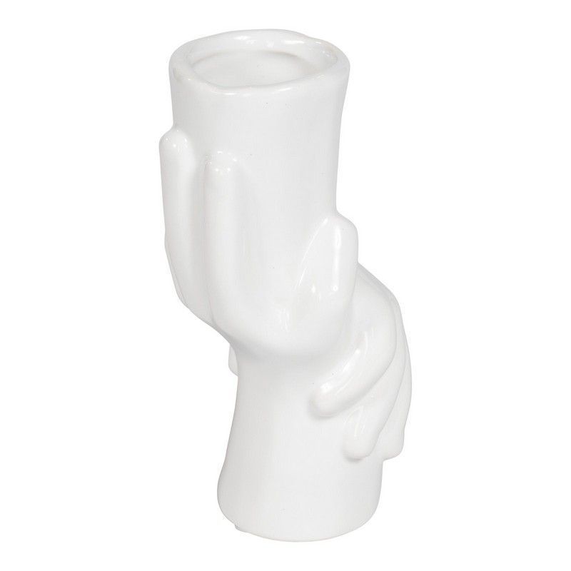 Holding Hands Vase Ceramic White - 17cm