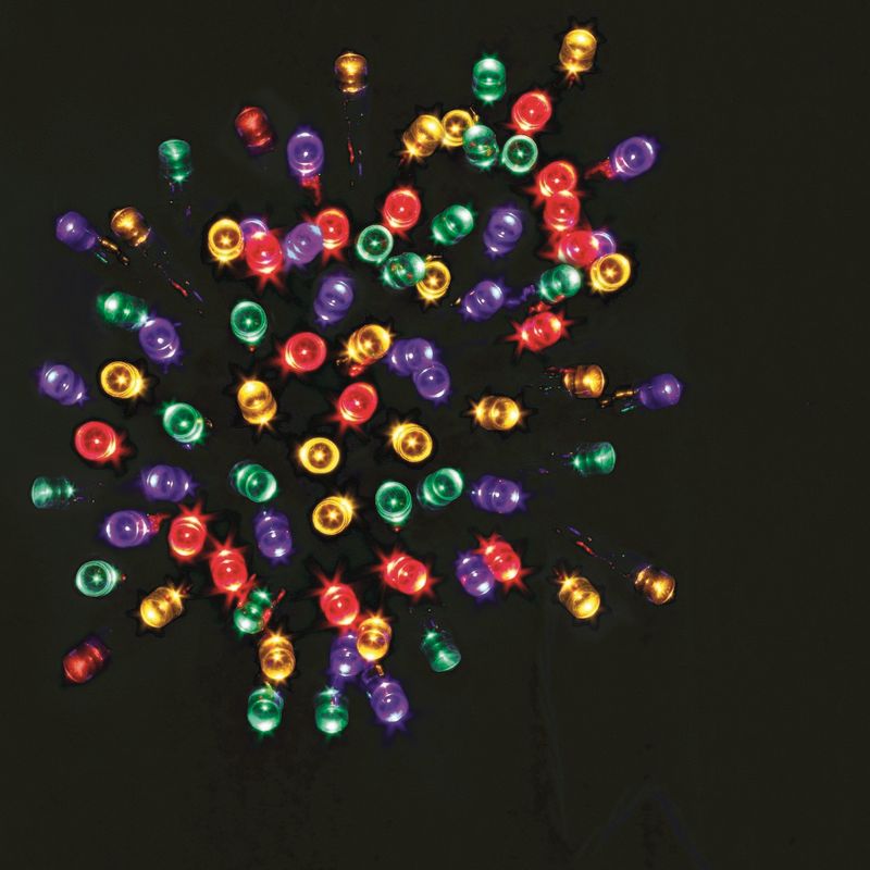 String Fairy Christmas Lights Multicolour Indoor 100 LED - 9.9m 