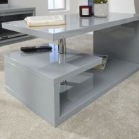 See more information about the Polar Coffee Table Grey 2 Shelves