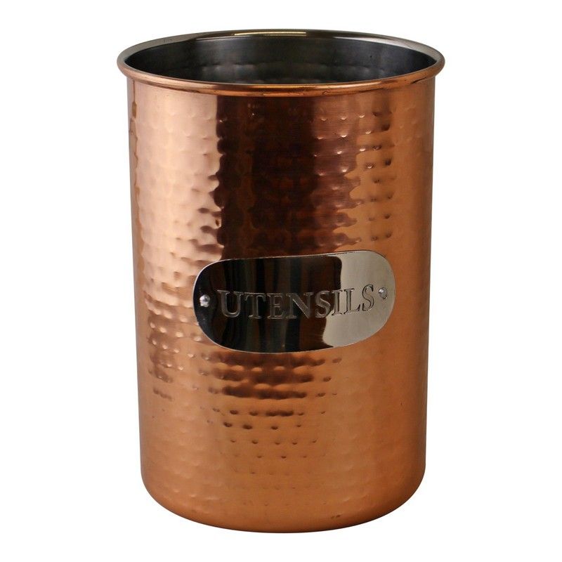 Metal Utensil Holder 2.2 Litres - Copper