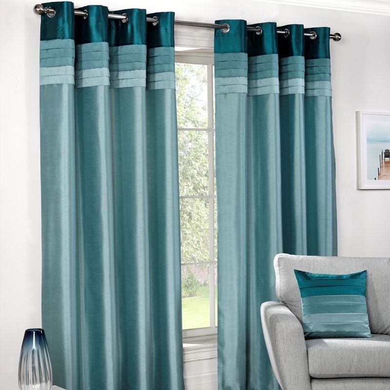 Fusion Seattle Curtains (66" Width x 72" Drop) - Teal