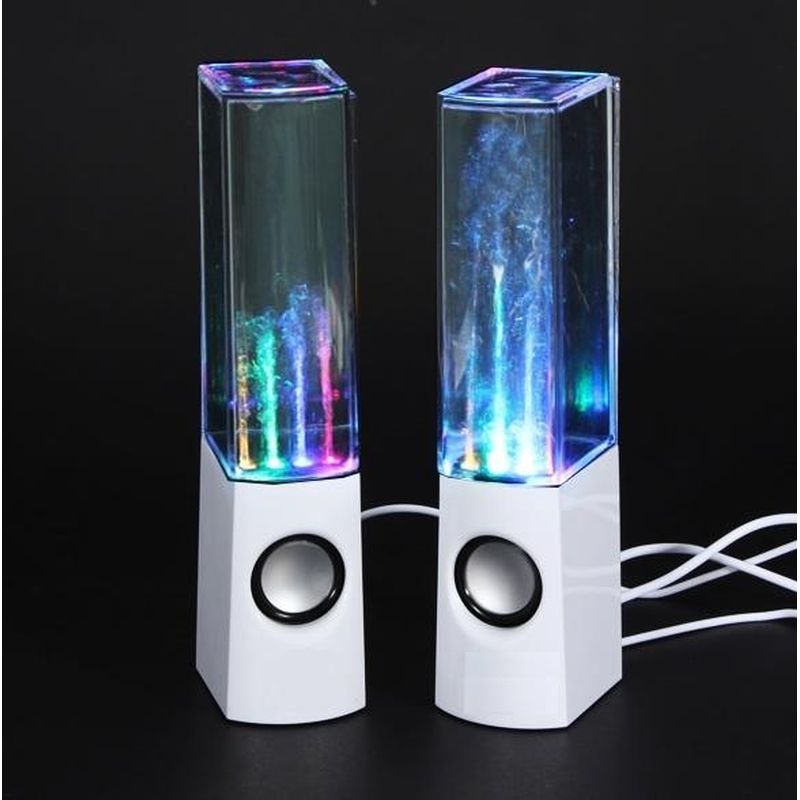 2x3W White 4Led Speakers Water Dance