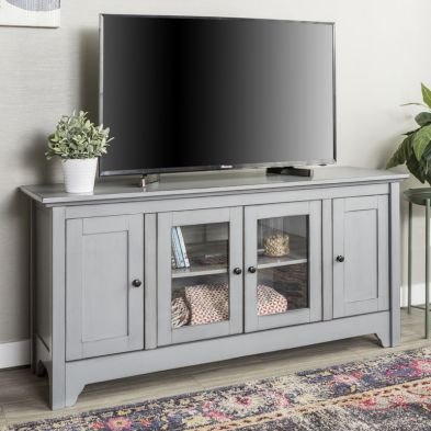 See more information about the Rustic Large Sideboard Grey 4 Doors 8 Shelves