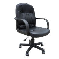 See more information about the Homcom Pu Leather 360 Swivel Home Office Chair With Armrest Black