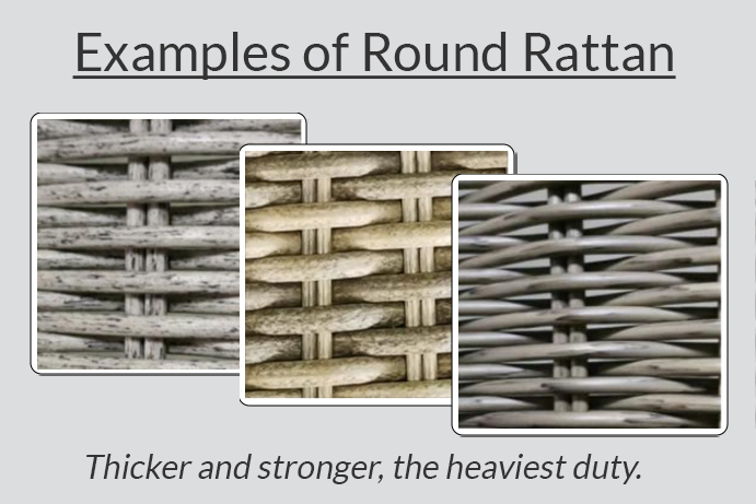Round rattan, the strongest type of rattan weave
