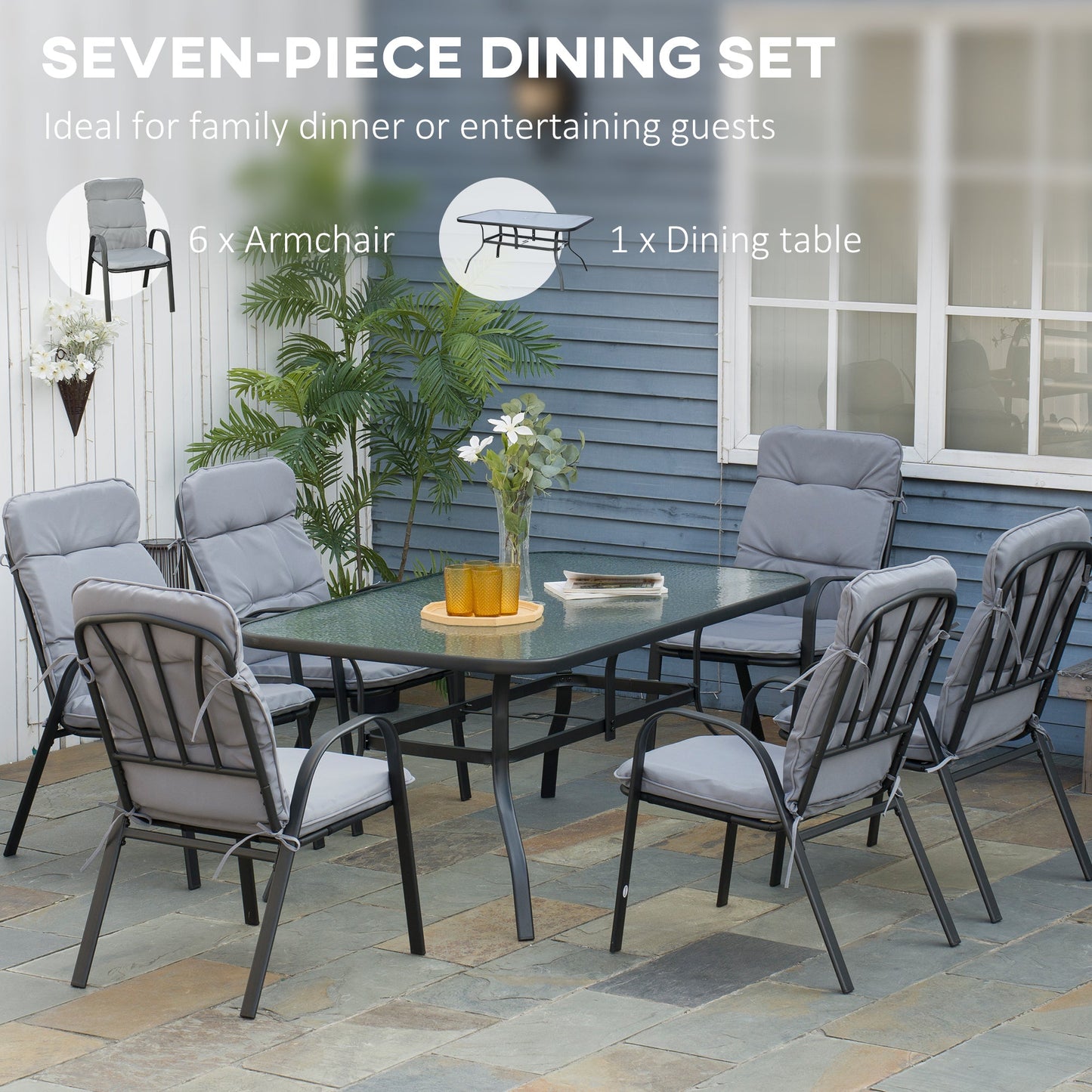 7Pieces Garden Dining Set