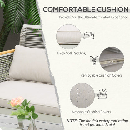 4-Pieces Patio Wicker Sofa Set
