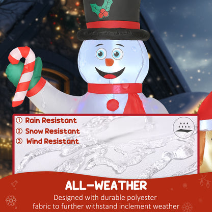 Snowman And Dog Inflatable Christmas Decoration - 183cm