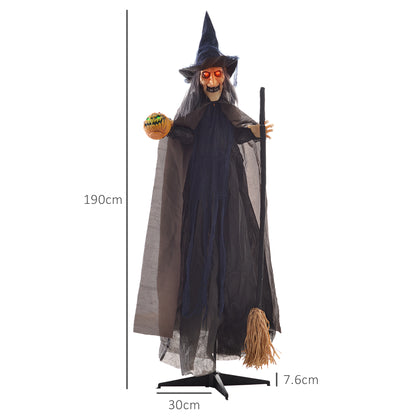 Animated Witch Halloween Decoration - 190cm