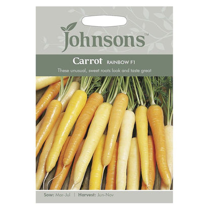 Johnsons Carrot Rainbow F1 Seeds