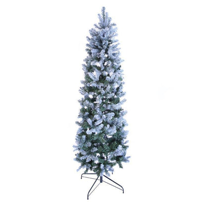 7ft Oncor Allegheny Slim Christmas Tree Artificial - White Frosted Green 700 Tips