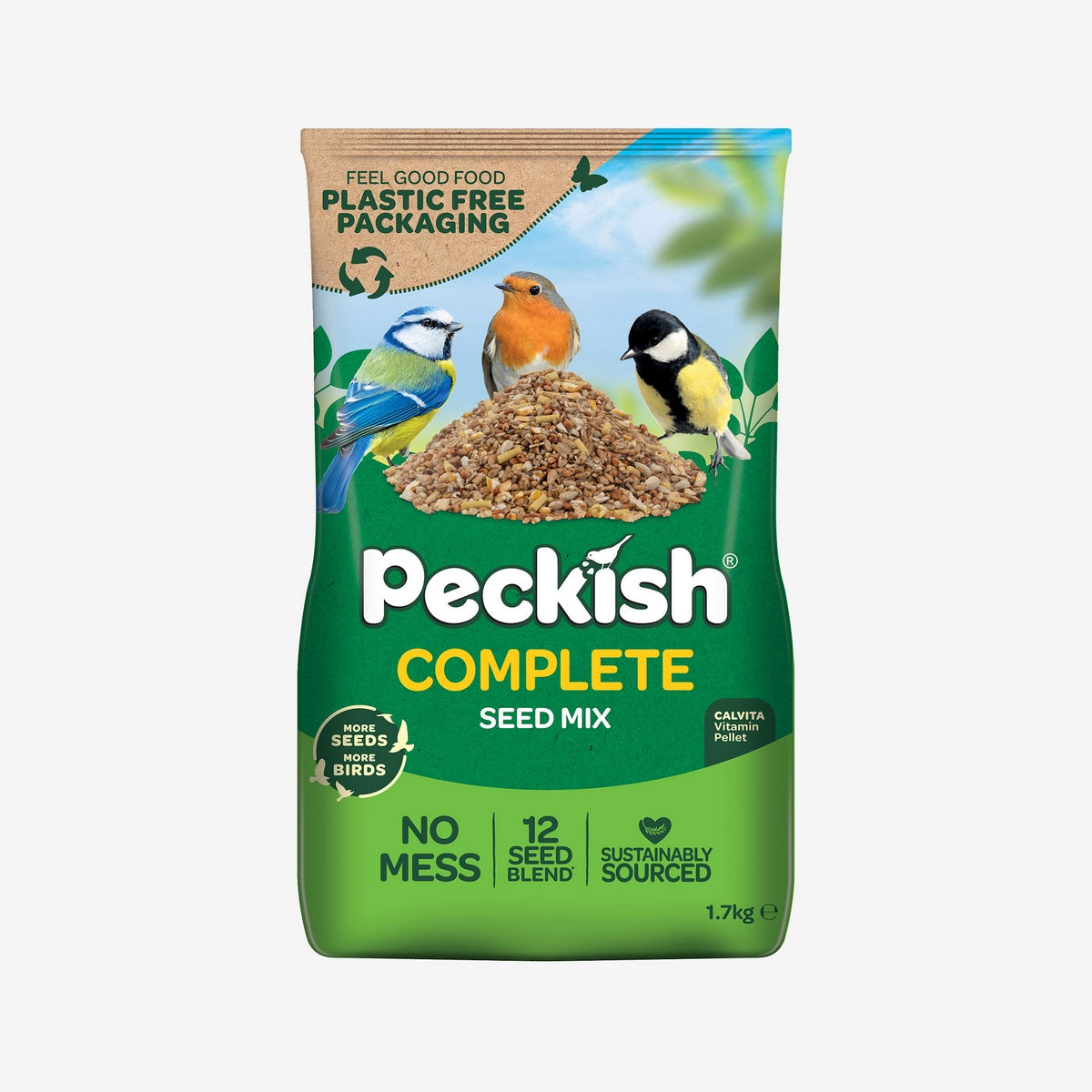 Complete 12 Seed Mix Bird Feed By Peckish - 1.7kg