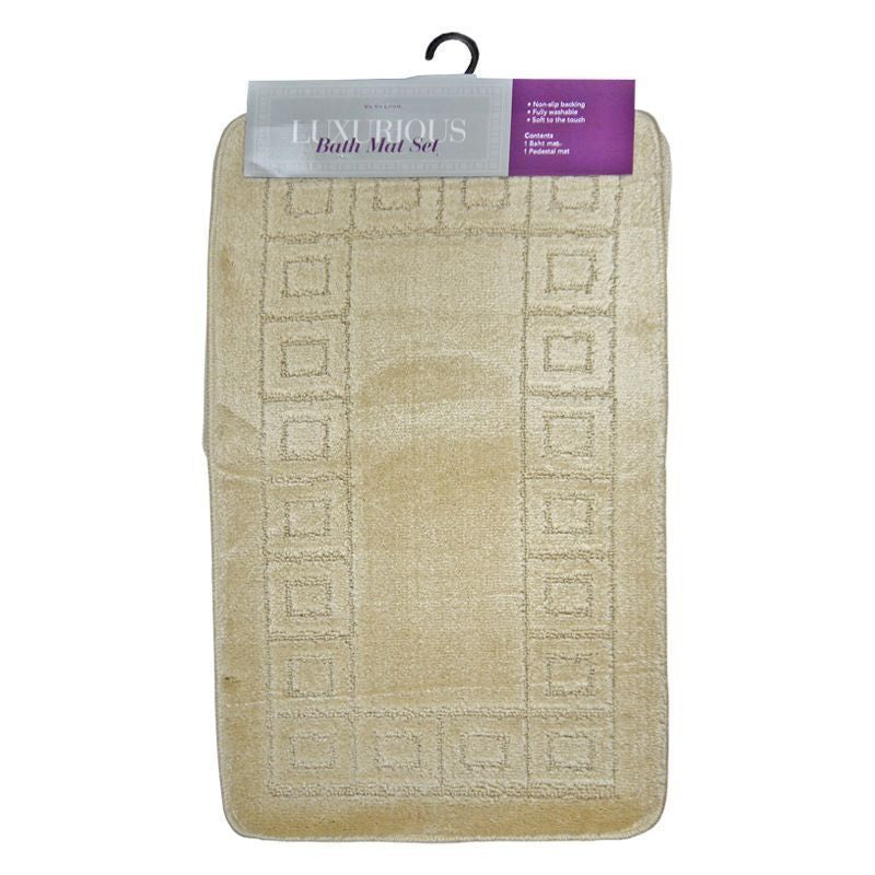 2 Piece Luxurious Bath Mat Set