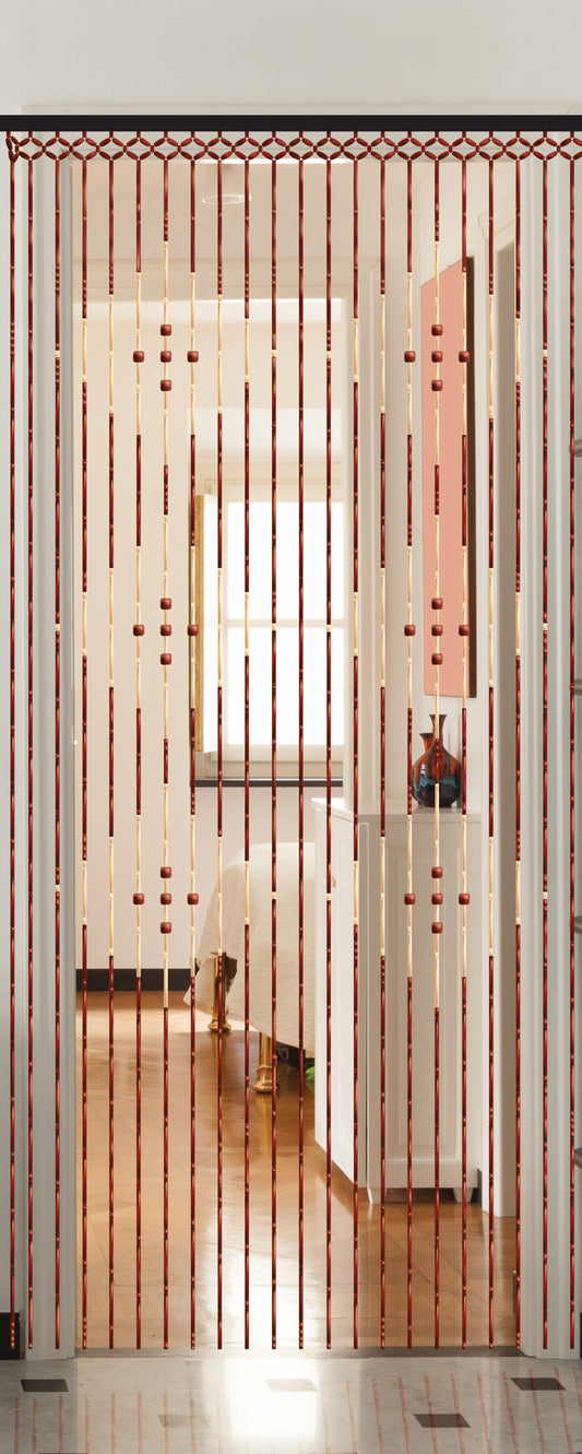 Bamboo Beaded Door Curtain Diamond Pattern 90cm x 180cm