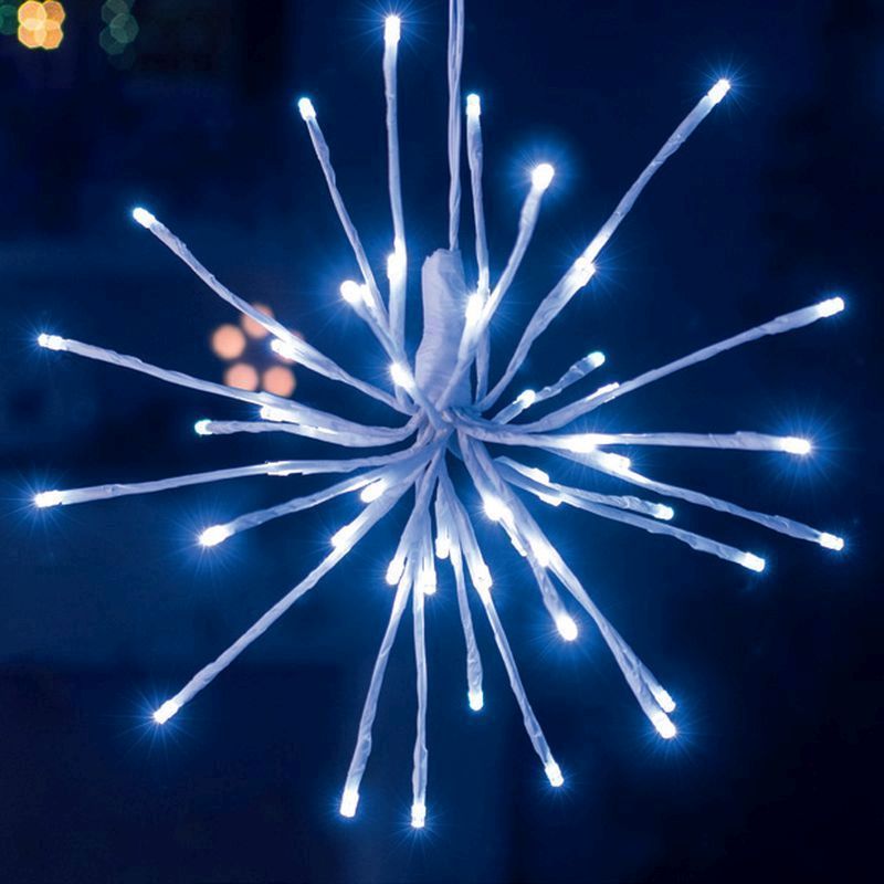 String Snowflake Christmas Light Animated White Outdoor 45 LED - 3m by Astralis Primary Image
