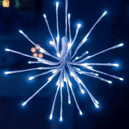 String Snowflake Christmas Light Animated White Outdoor 45 LED - 3m by Astralis Primary Image