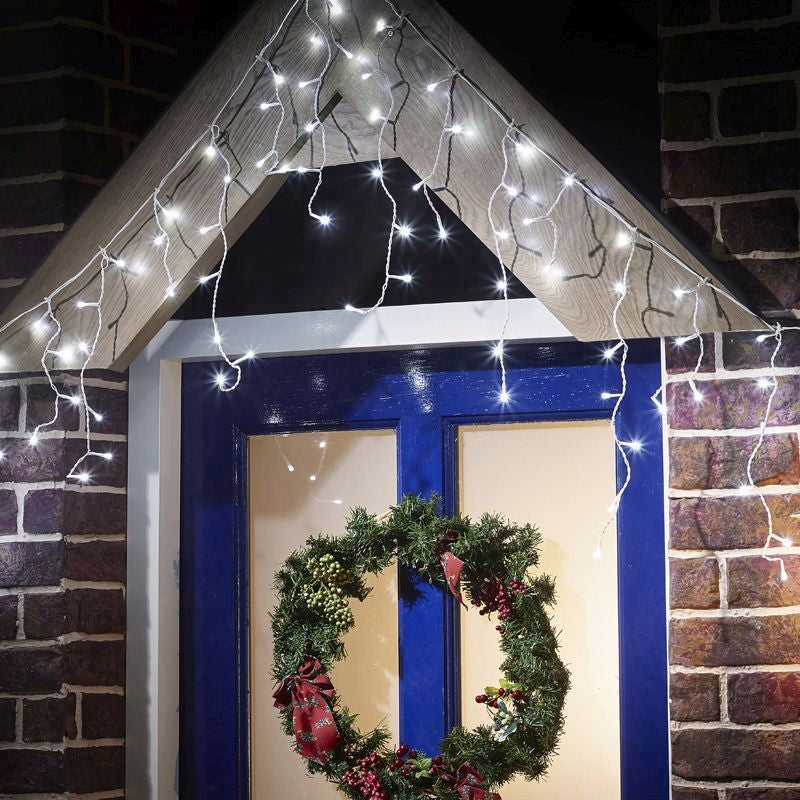 Fairy Icicle Christmas Lights Animated White Outdoor 300 LED by Astralis Primary Image
