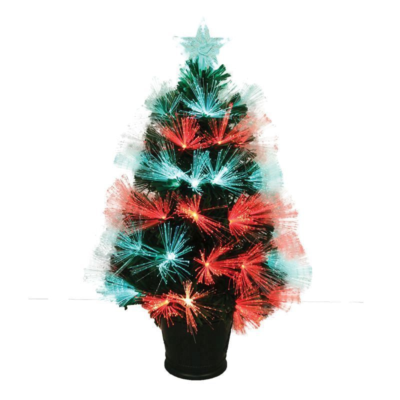 2ft Fibre Optic Christmas Tree Artificial - Fibre Optic Blue & Red Primary Image