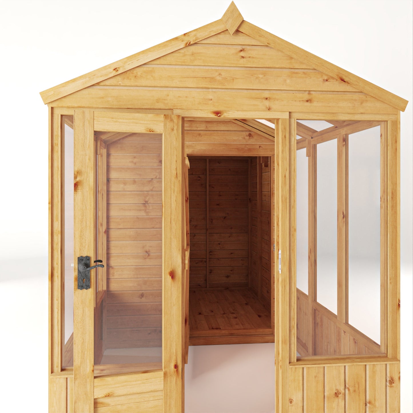 Mercia Woodsman 12' 3" x 6' 3" Apex Combi Greenhouse Shed - Premium Dip Treated Shiplap- Styrene Windows