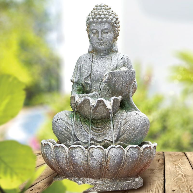 Solar Buddha Water Fountain
