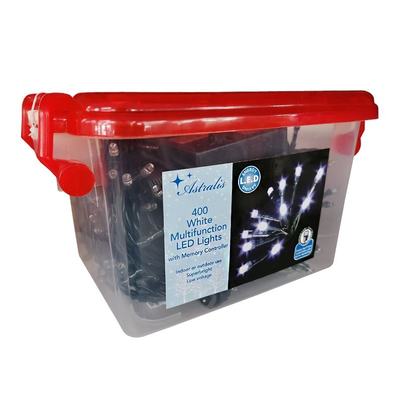 String Fairy Christmas Lights Multifunction White Indoor 400 LED - 31.9m by Astralis Primary Image