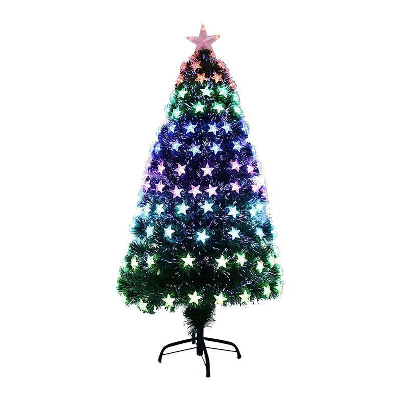 4ft Fibre Optic Christmas Tree Artificial - with LED Lights Multicoloured Primary Image