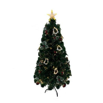 4ft Fibre Optic Christmas Tree Artificial - Dark Green Fibre Optic Warm White Primary Image