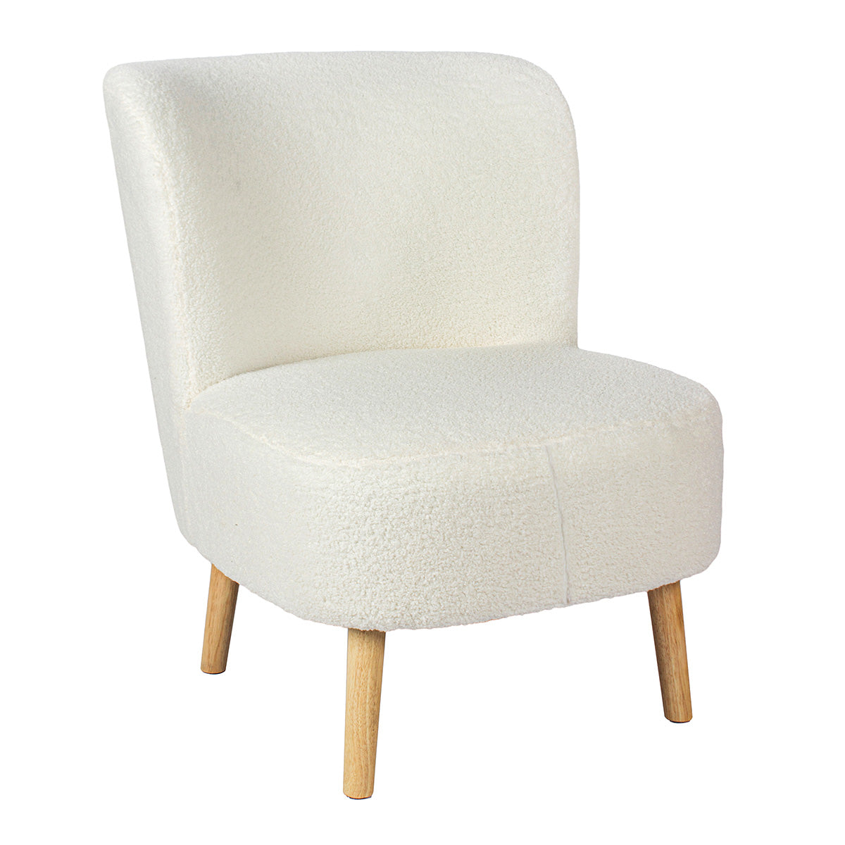 Teddy Dining Chair Wood & Fabric White by Hamilton McBride