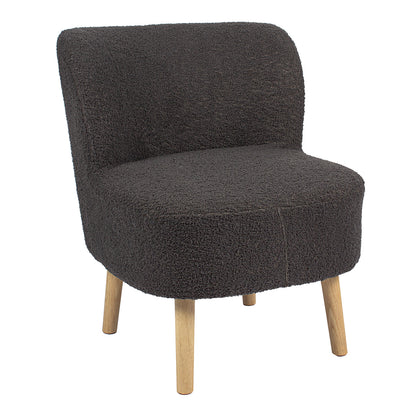 Teddy Dining Chair Wood & Fabric Grey by Hamilton McBride