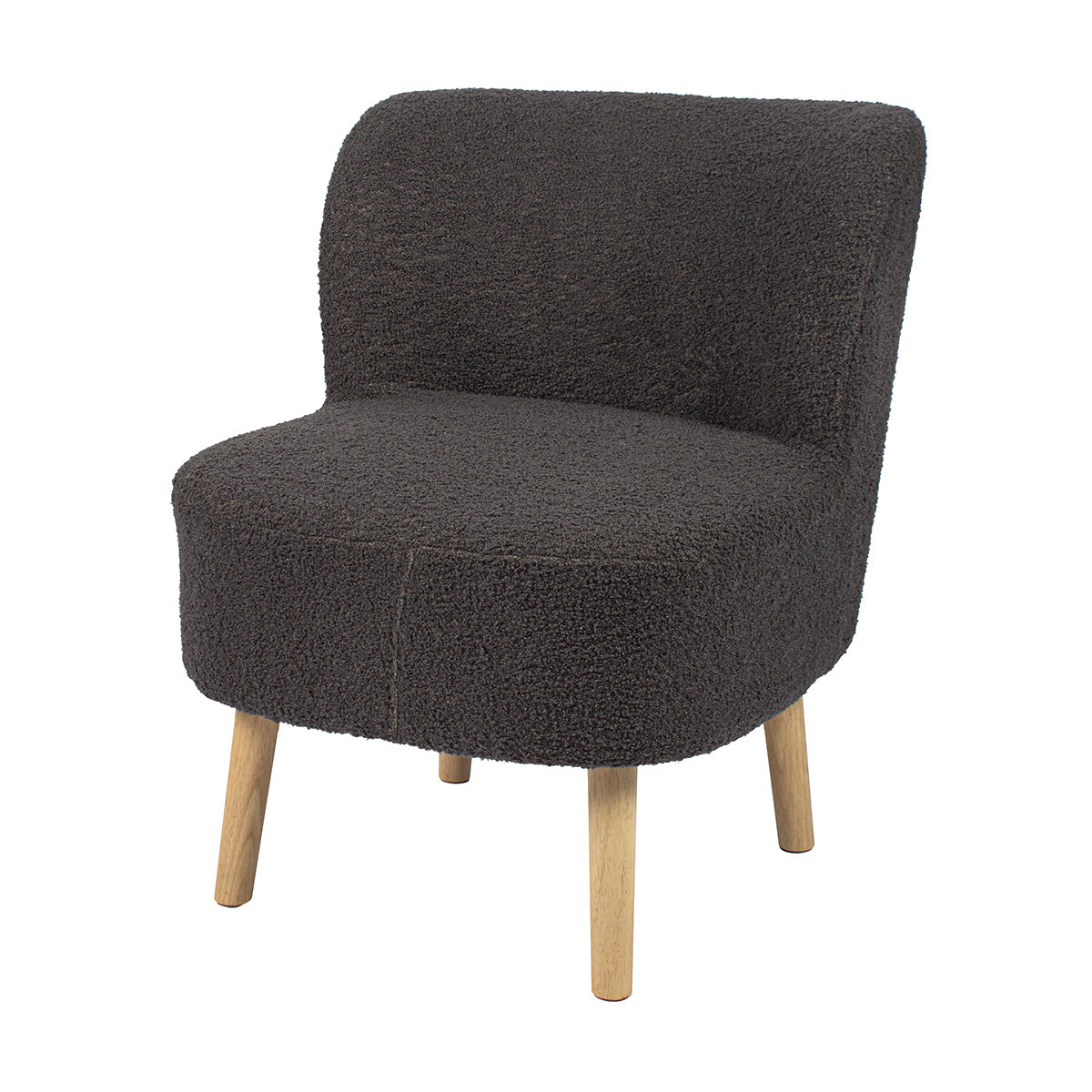 Teddy Dining Chair Wood & Fabric Grey by Hamilton McBride