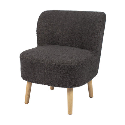 Teddy Dining Chair Wood & Fabric Grey by Hamilton McBride