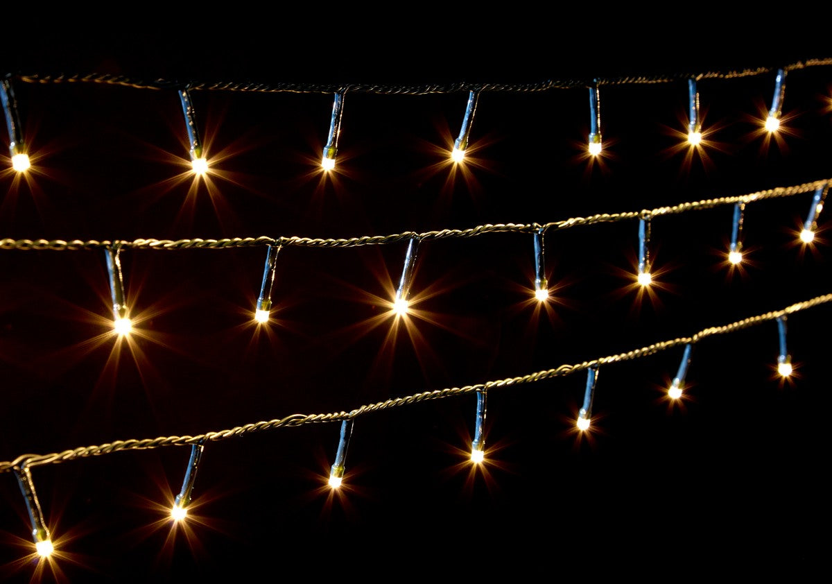 Christmas String Fairy Lights Multifunction Warm White Outdoor 100 LED - 4.95m by Astralis