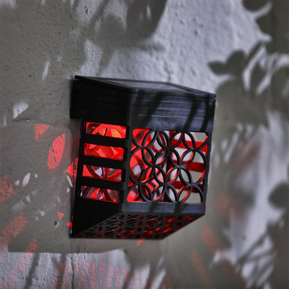 Modern Solar Garden Wall Light Multicolour LED - 10.5cm by Bright Garden