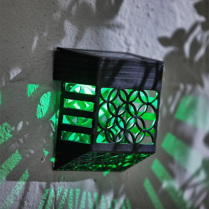 Modern Solar Garden Wall Light Multicolour LED - 10.5cm by Bright Garden