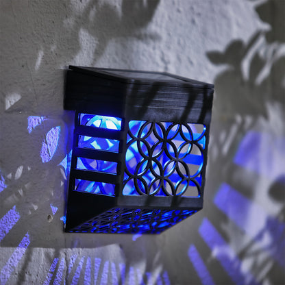 Modern Solar Garden Wall Light Multicolour LED - 10.5cm by Bright Garden