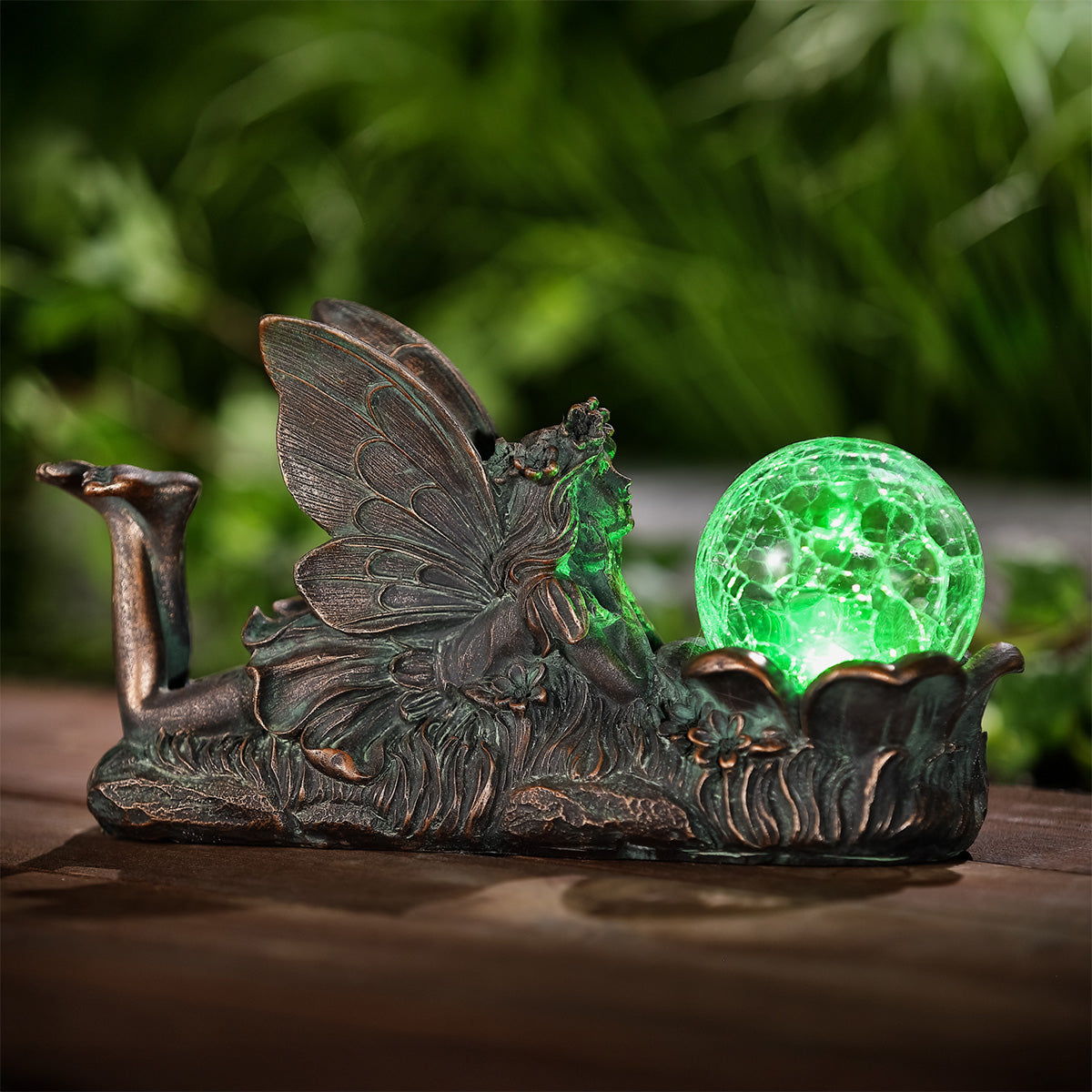 Relaxing Fairy Solar Garden Light Ornament Decoration Multicolour LED - 28cm by Bright Garden