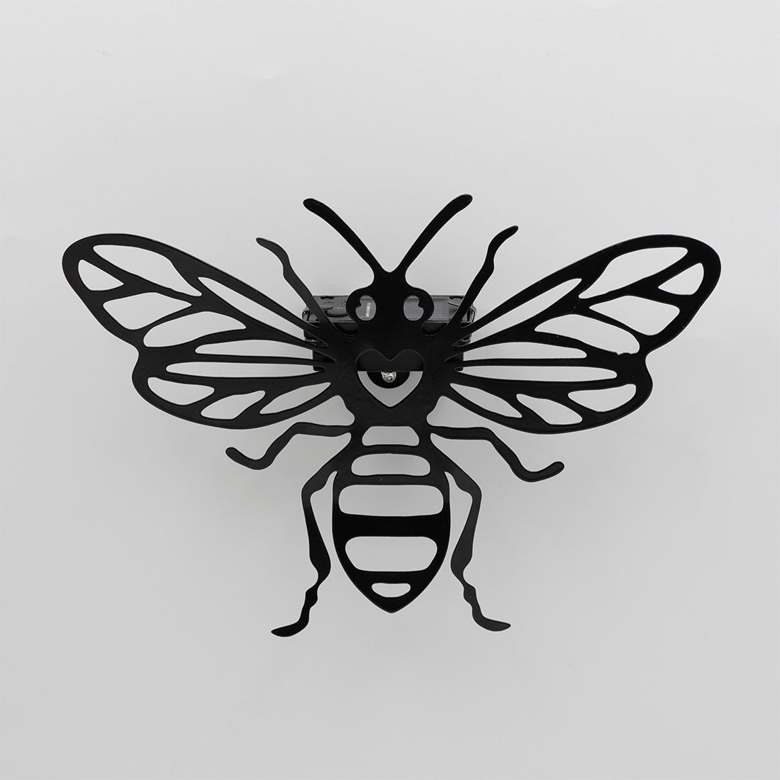 Bee Graphic Solar Garden Wall Light Warm White LED - 22cm by Bright Garden