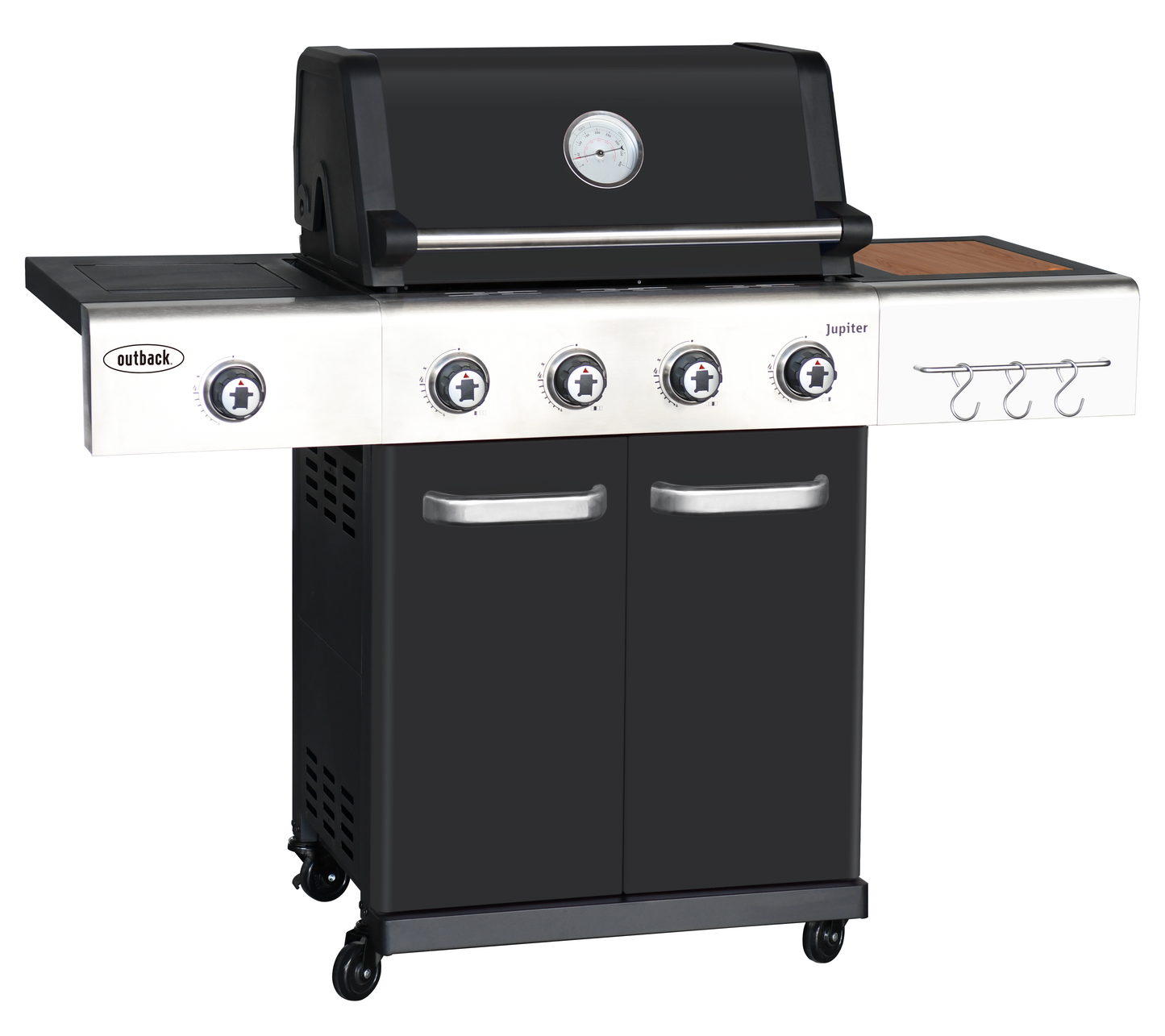 Jupiter Gas & Charcoal BBQ 5 Burner Steel & Enamel 610cm by Outback
