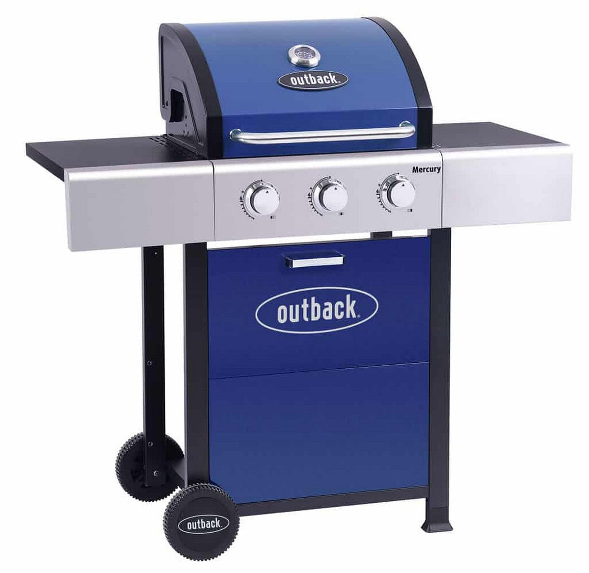 Mercury Gas BBQ 3 Burner Steel & Enamel 121cm by Outback