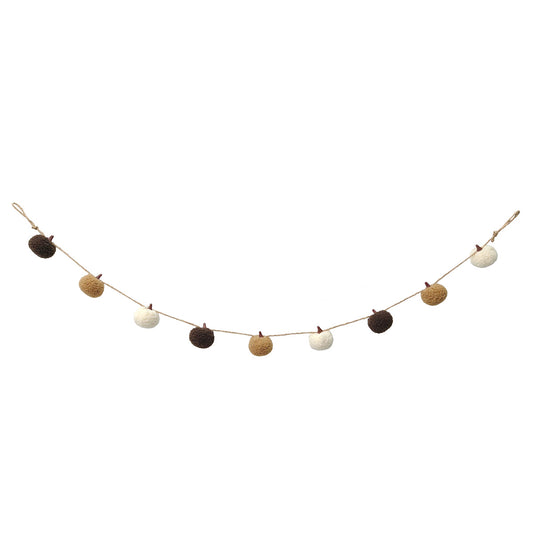 Pumpkins Garland Halloween Decoration Brown & White - 150cm by Hamilton McBride