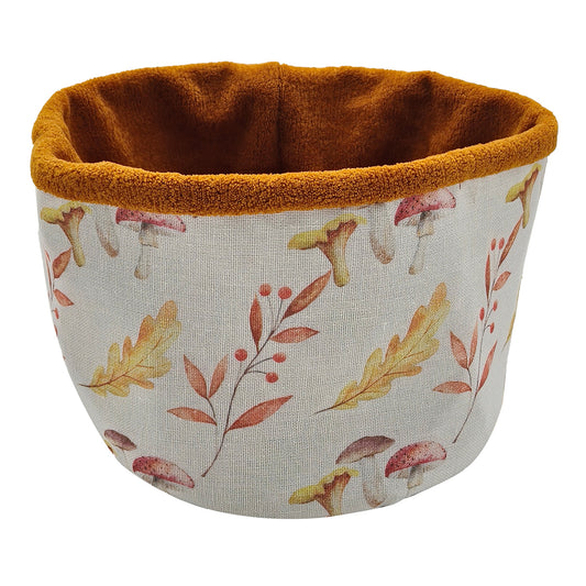 Halloween Autumn Bag Decoration Accessory White & Brown with Leaf Pattern - 15.5cm by Hamilton McBride