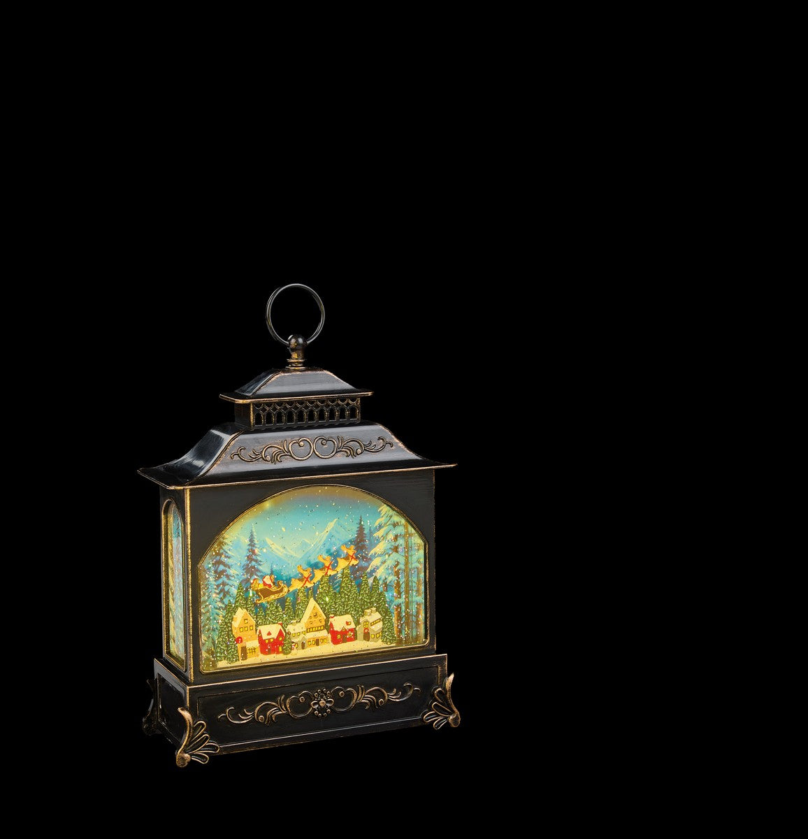 Christmas Black Lantern Deer Tree LED by Astralis