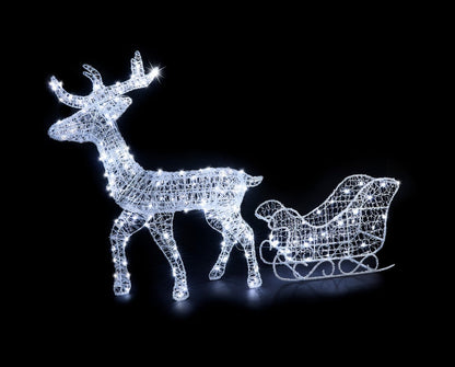 Christmas 190L Deer & Sledge Acrylic Light by Astralis