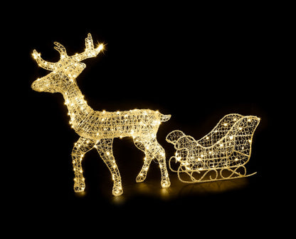 Christmas 190L Deer & Sledge Acrylic Light by Astralis
