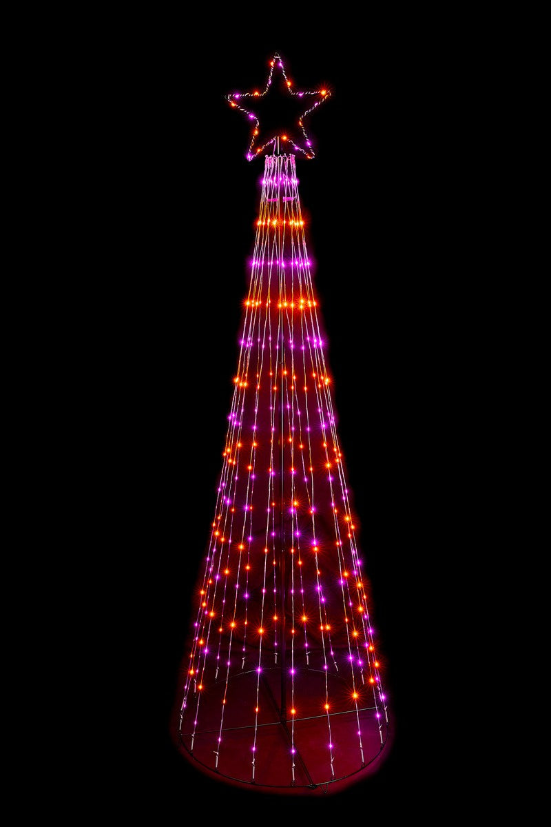 7ft Christmas Tree Light Feature with LED Lights Multicoloured  by Merry & Bright