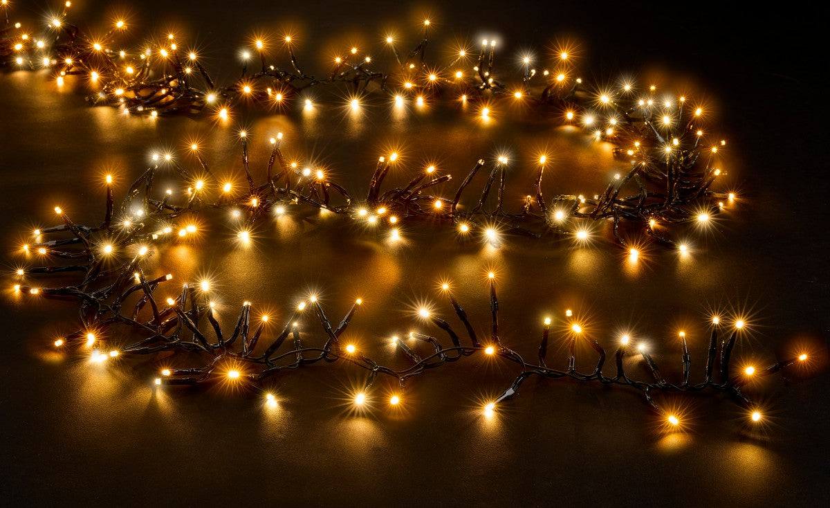 Christmas Cluster Lights Multifunction Warm White Outdoor 2000 LED - 16m by Astralis